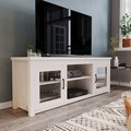 Flash Furniture Gray Wash Oak TV Stand - Glass Fronted Doors 65" GC-MBLK65-WH-GG